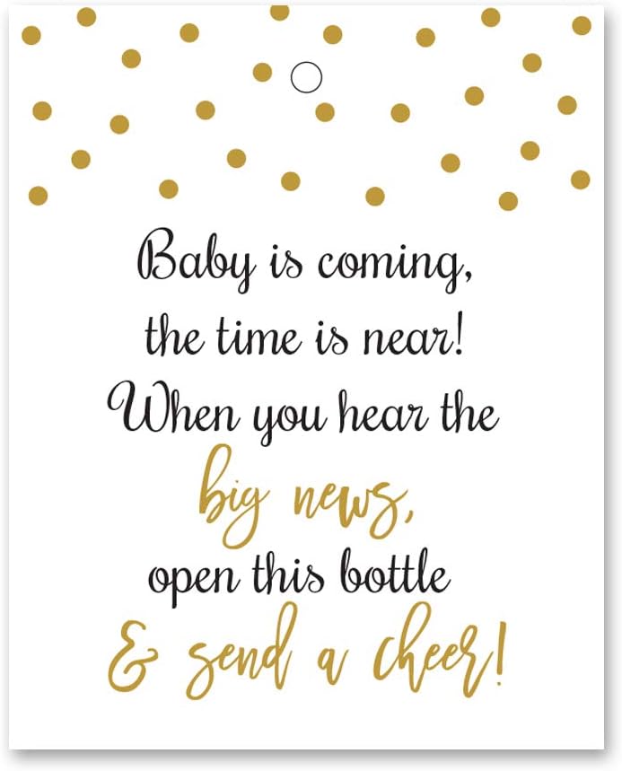 Champagne Baby Shower Tag Pop It When She Pops Gender Etsy