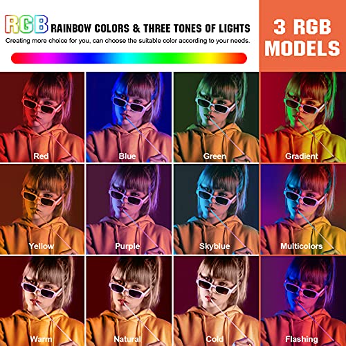 10\'\' RGB Selfie Ring Light with Stand & Phone Holder, HLTJAN Circle Light with 18 Light Modes & 12 Brightness Level & Wireless Remote Shutter for Live Stream/Instagram/YouTube Video/TikTok/Makeup