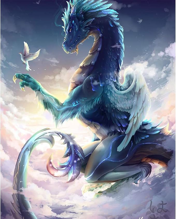 Amazon.com: 5D Full Drill Diamond Painting Kit, KISSBUTY DIY Dragon