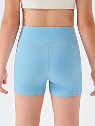 Haloumoning Girls Athletic Shorts Kids High Waisted