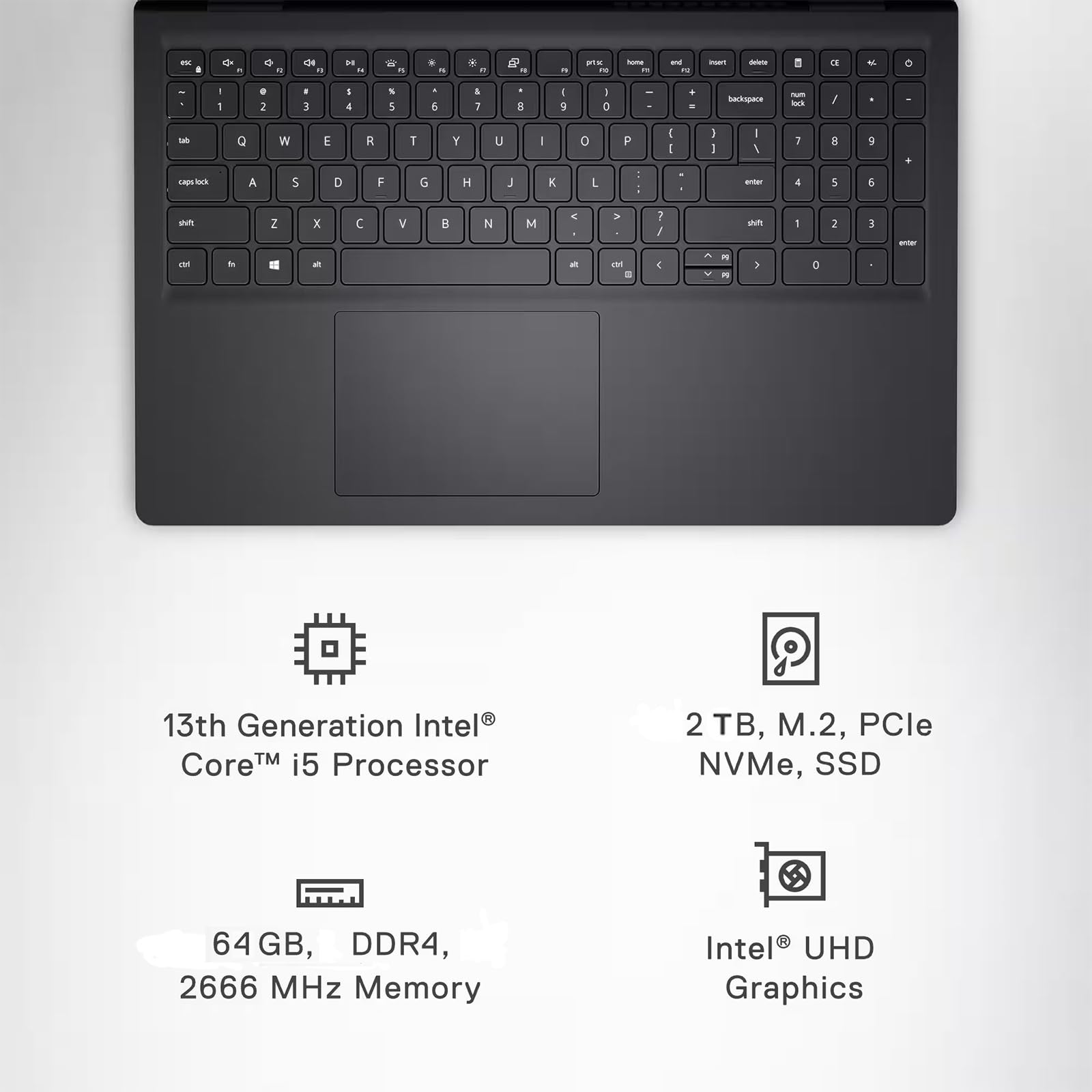 Dell Inspiron 15 3530 Touchscreen Laptop Computer for Business & Student, 64GB RAM, 2TB SSD, Win 11 Pro, Intel 10-Core i5-1334U, 15.6