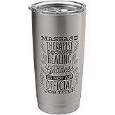Healing Goddess Is Not A Job Title, Massage Therapist Stainless Steel Insulated Tumbler