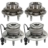 AutoShack Front & Rear Wheel Hub Bearing Assemblies with ABS Replacement for 2010-2017 Chevrolet Equinox 2010-2017 GMC Terrai