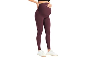 BONVIGOR Women's Maternity Leggings Over The Belly Bump Workout Full Length Leggings Running Active Yoga Pants