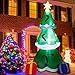 Albrillo Christmas Inflatable Tree with LED Lights Indoor Outdoor Yard Lawn Decoration - Cute Fun Xmas Holiday Blow Up Party Display, 6 Foot Tall