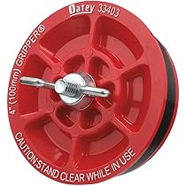 Oatey 33403 Plastic Plug (with Galvanized Screw and Wing nut), 4