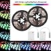 SOLMORE LED Strip Lights Battery Operated 2m/6.6ft 5050 SMD 60LEDs Color Changing RGB LED Light Strip Flexible LED Strip Kit Waterproof Strip Lighting for Home Bedroom DIY Party Indoor Outdoor (2Pcs)