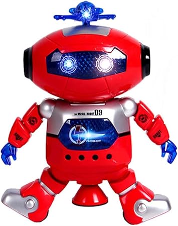 Amazon Spinning 360度子供電子ロボットダンスロボットスマートスペースロボット宇宙飛行士音楽ライトおもちゃ コマ ベーゴマ おもちゃ