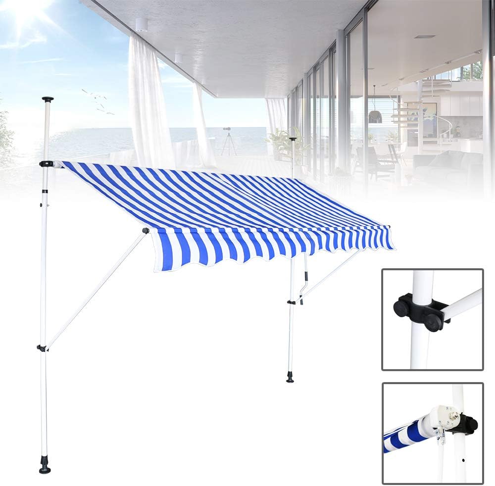 2 Aste Per Tende Con Morsetto - Regolabili 40-60cm Bianco Senza Fori - Foto 12