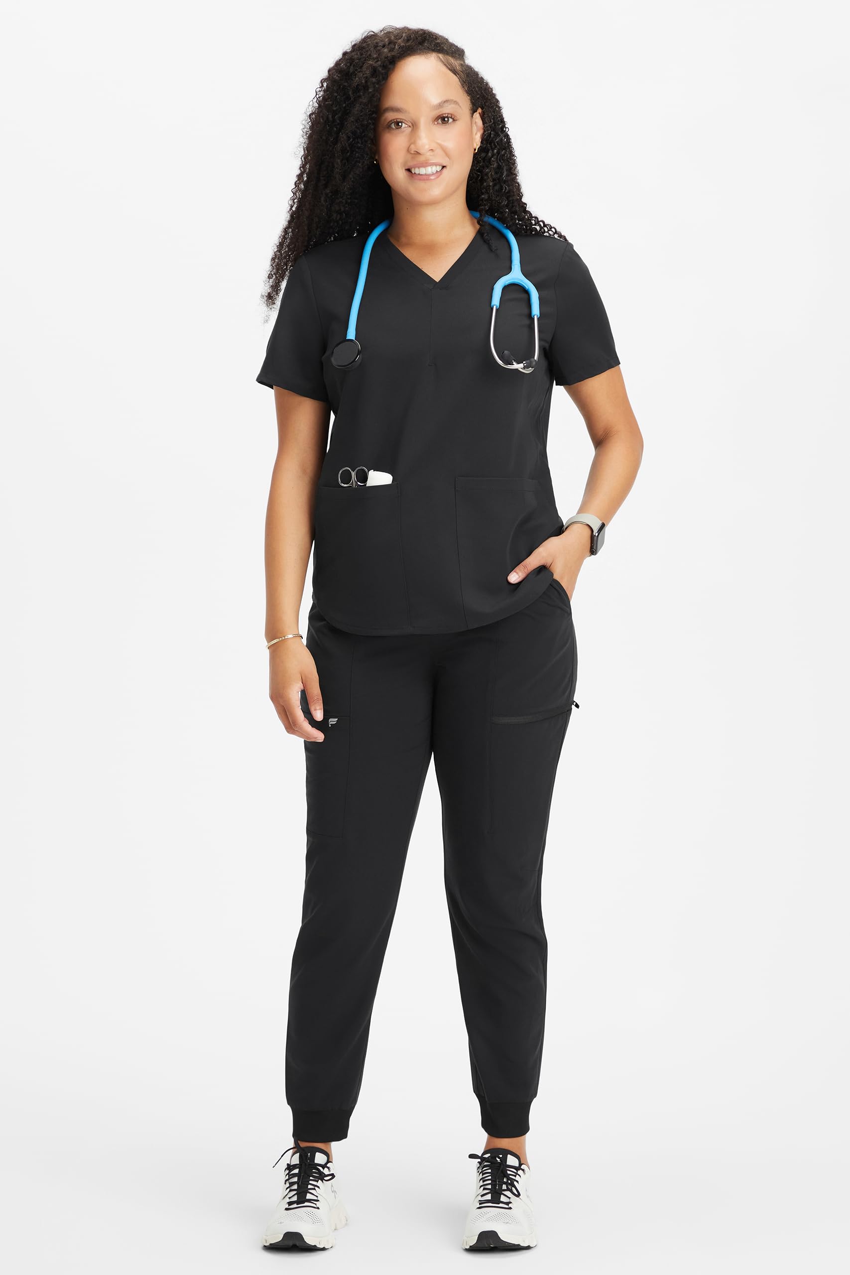 Fabletics Women's Active Scrub Jogger - MotionTech, Pocket-Packed, Lightweight, Wrinkle-Resist, Semi-Slim Fit