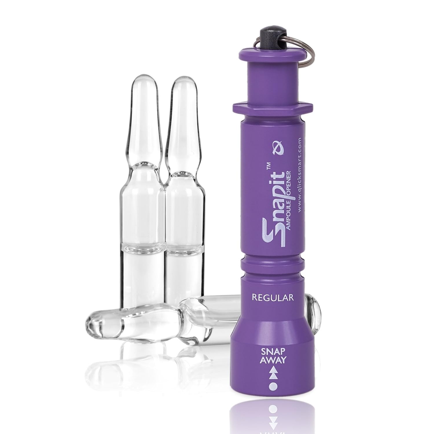 SnapIT Vial Opener for Glass Vials and Refractive Vials, Purple (115ml