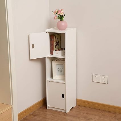 90x25x25cm Extra Large Waterproof Bathroom Cabinets White Storage Unit Floor Tall Cupboard Organizer Decorative Furniture For Living Room Bedroom Kitchen Free Standing Shelf 2 Doors With Screws Amazon Co Uk Kitchen Home