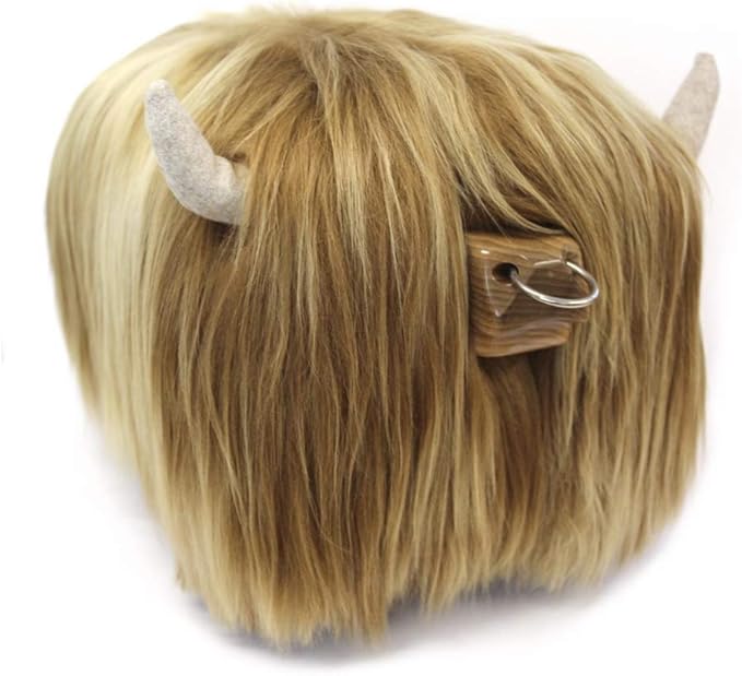 Highland Cow Footstool Genuine Sheepskin Farm Theme Made in Scotland Gift Amazon.co.uk