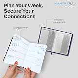 MantraRaj 2026 Week to View Diary PVC Cover Blue 11x7cm Pocket Planner view 6