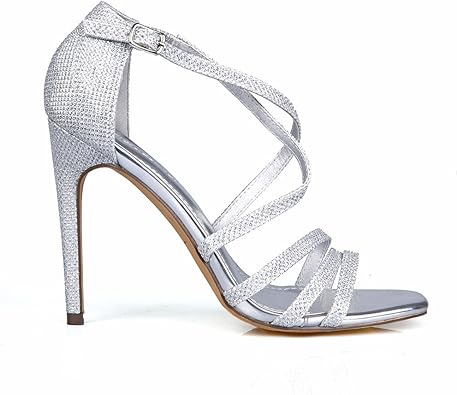 amazon silver sandal heels