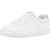Vepose Women's White Casual Walking Sneakers, Fashion Tennis Low Top Slip On 8013 Shoes