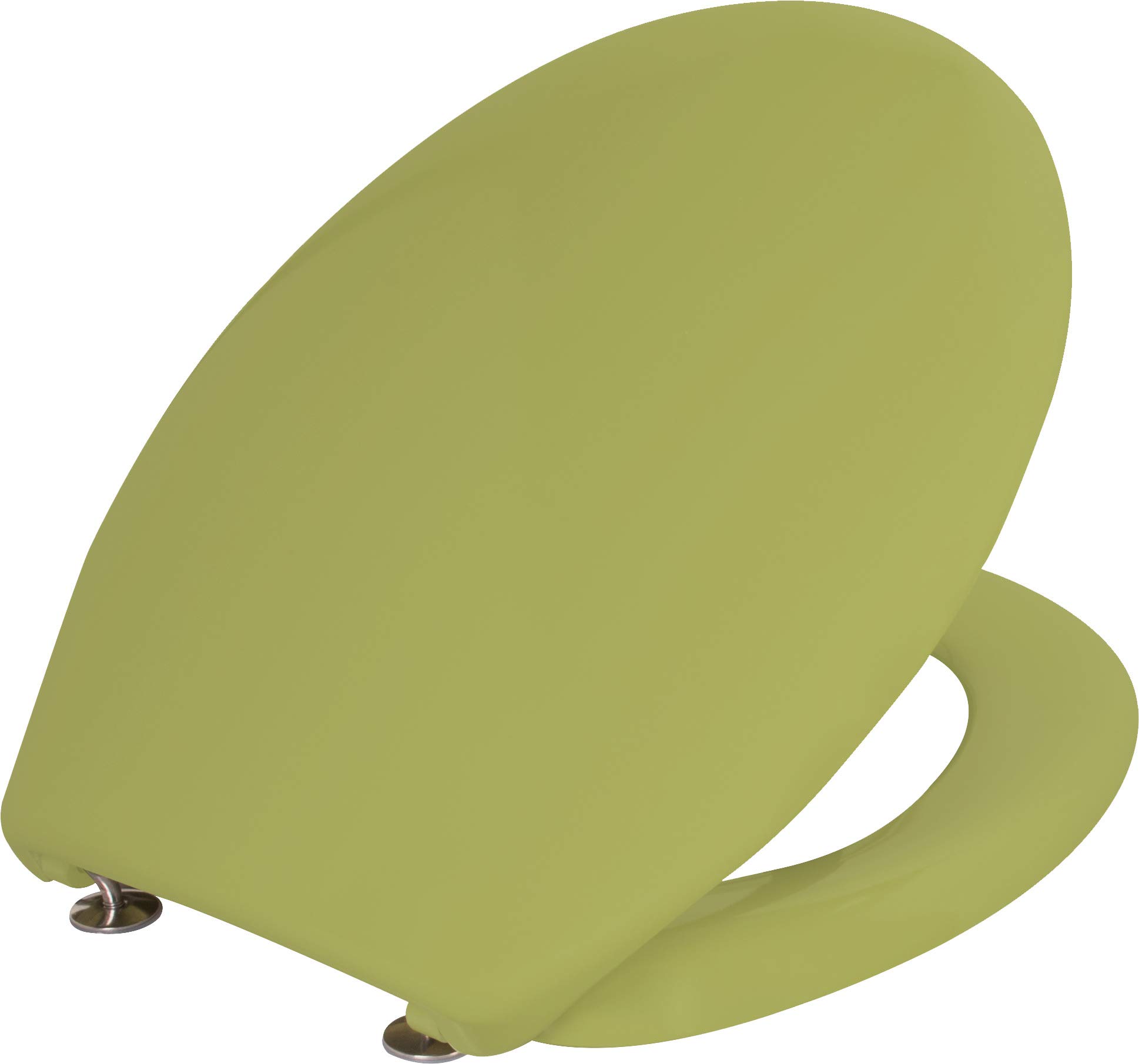 Cornat Cetina KSCET15 Toilet Seat - Simple Look in Moss Green - Easy-Care Duroplast - Plain Design Fits in Any Bathroom/Toilet Seat/Toilet Lid