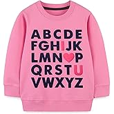 Mrocioa ABC I LOVE U Sweatshirt Toddler Boys Girls Shirt Kids Valentine's Festival Outfit Long Sleeve VDAY Tops