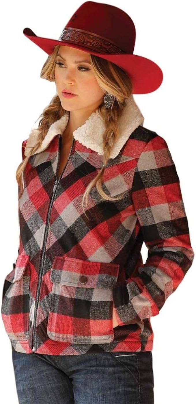 cruel denim tweed coat with hood