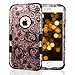 iPhone 6 Plus Case, iPhone 6S Plus Case, JoJoGoldStar Dual Layer Hybrid, Slim Fit Heavy Duty Plastic and Silicone TPU Hard Cover with Stylus and Screen Protector - Rose Gold Lace Swirls