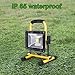 LED Work Light 50W 5500LM Portable Outdoor Flood Light 6000K IP66 Waterproof Camping Security Lights for Outdoor Lighting/Hunting/Camping/Hiking/Car Repairing (Yellow)