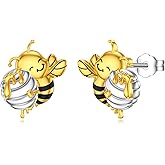 Flpruy 925 Sterling Silver Animals Stud Earrings for Women Horseshoe/Cow/Butterfly/Cat/Sloth/Koala/Axolotl/Hedgehog/Squirrel/Dragon/Labrador Earrings Jewelry Gift