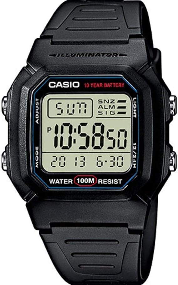 Casio Collection W-800H-1AVES, Reloj Digital Unisex, Negro