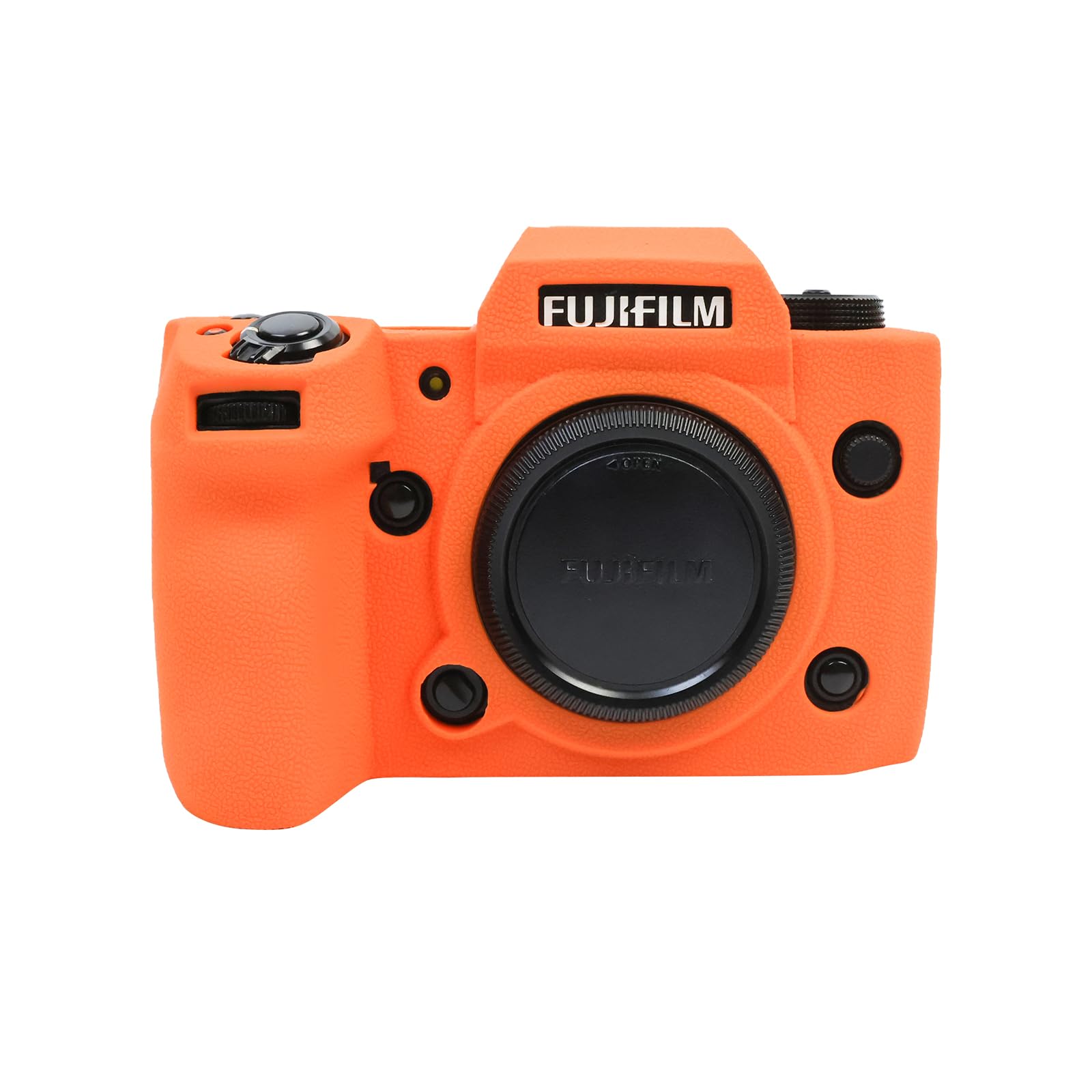MUZIRI KINOKOO Fuji XH2 Case, Soft Silicone Protective Case for Fujifilm Fuji XH2/X-H2 Camera - Anti-Scratch Slim Fit Soft Rubber Fuji XH2/X-H2 Cover - Orange