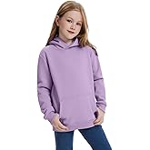 Rousytn Girls Hoodies Fleece Lined Pullover Hooded Sweatshirts Kids Warm Casual Outfits Fall Winter Clothes