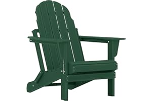 Restcozi Adirondack Chairs, HDPE All-Weather Adirondack Chair Folding, Fire Pit Chairs (1, Dark Green)