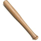 17 Inch Mini Wood Baseball Bat, Compact Personal Home Utility Tool Premium Hardwood One-Hand Training Bat for Home Emergency and Car Truck Tire Thumper, Handheld Practice Bat for Beginner &amp; Adults