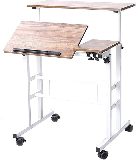 Sogesfurniture Adjustable Computer Desk Laptop Table Mobile Desk Pc Table Notebook Table Laptop Stand Bheu 101 2 Amazon De Kuche Haushalt