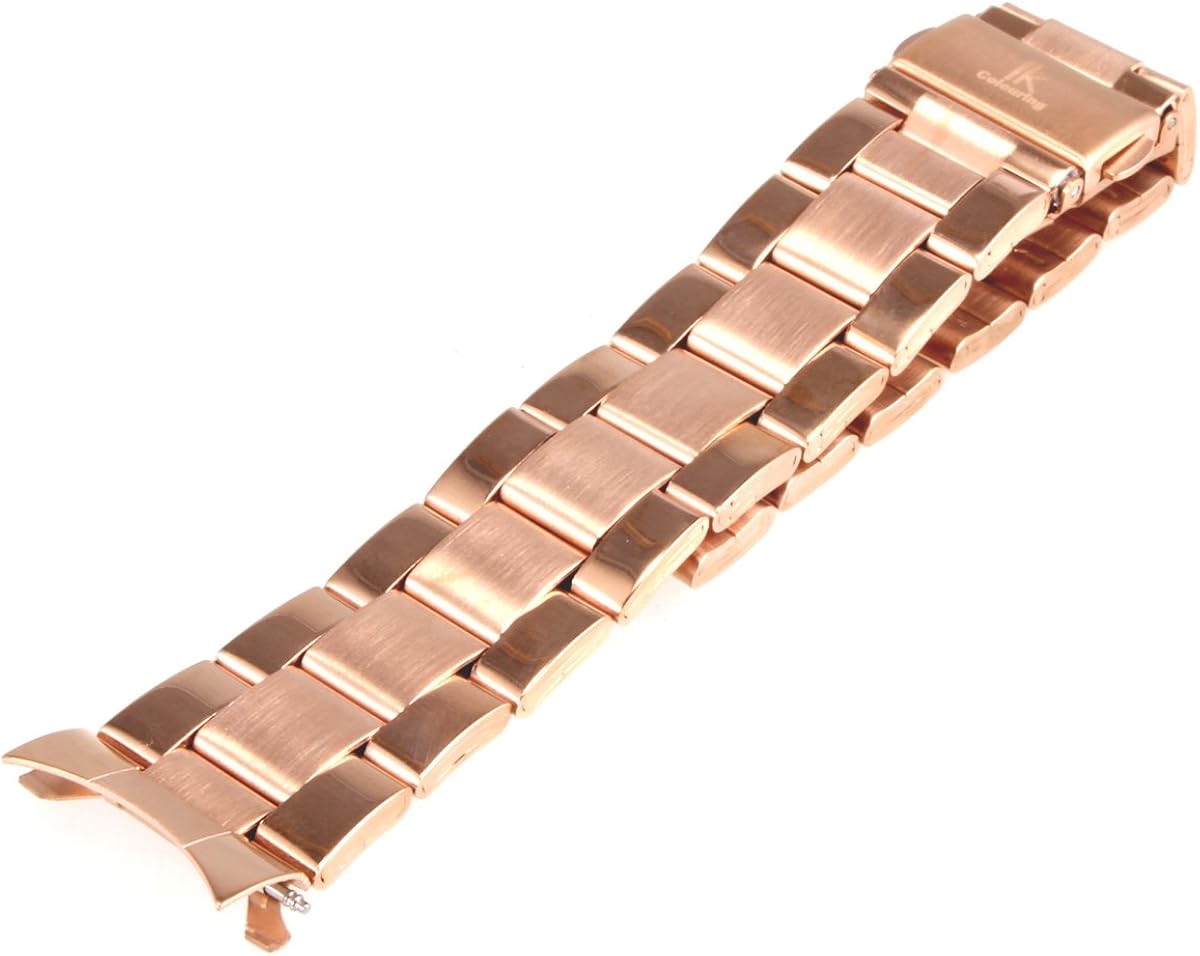 Alienwork IK Correa de Reloj Oro Rosa Pulsera de Metal Acero ...