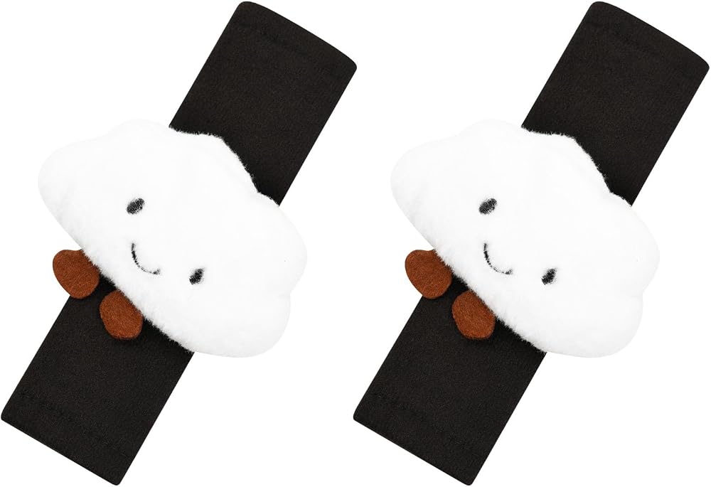 URAQT Car Seat Belt Pads 2Pcs Universal Kids Comfort Protectors Clouds