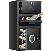 5.6 Cuft Large Drop Safe Box for Business, Anti-theft Money Safe with Quick Place Drop Slot, Digital Keypad, Spare Key, Heavy-duty Cash Depository Safes for Commercial Business Bars Retail Office Home