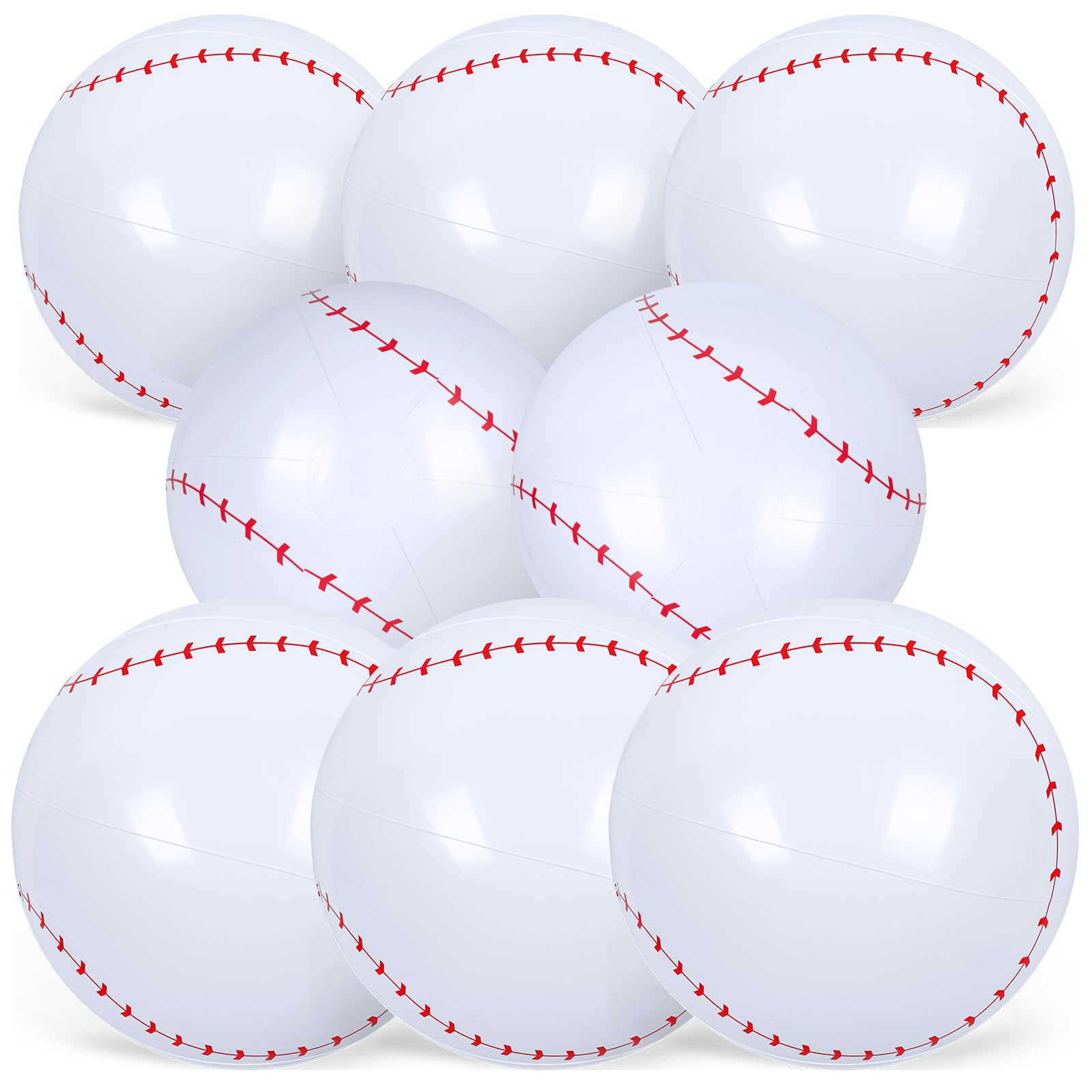 Photo 1 of Shindel Inflatable Baseball, Water Baseball Toy & Baseball Party Decorations, Baseball Birthday Decorations, Beach Pool Ball Baseball Water Toys, Baseball Party Favors, 6 Pack 12 Inches