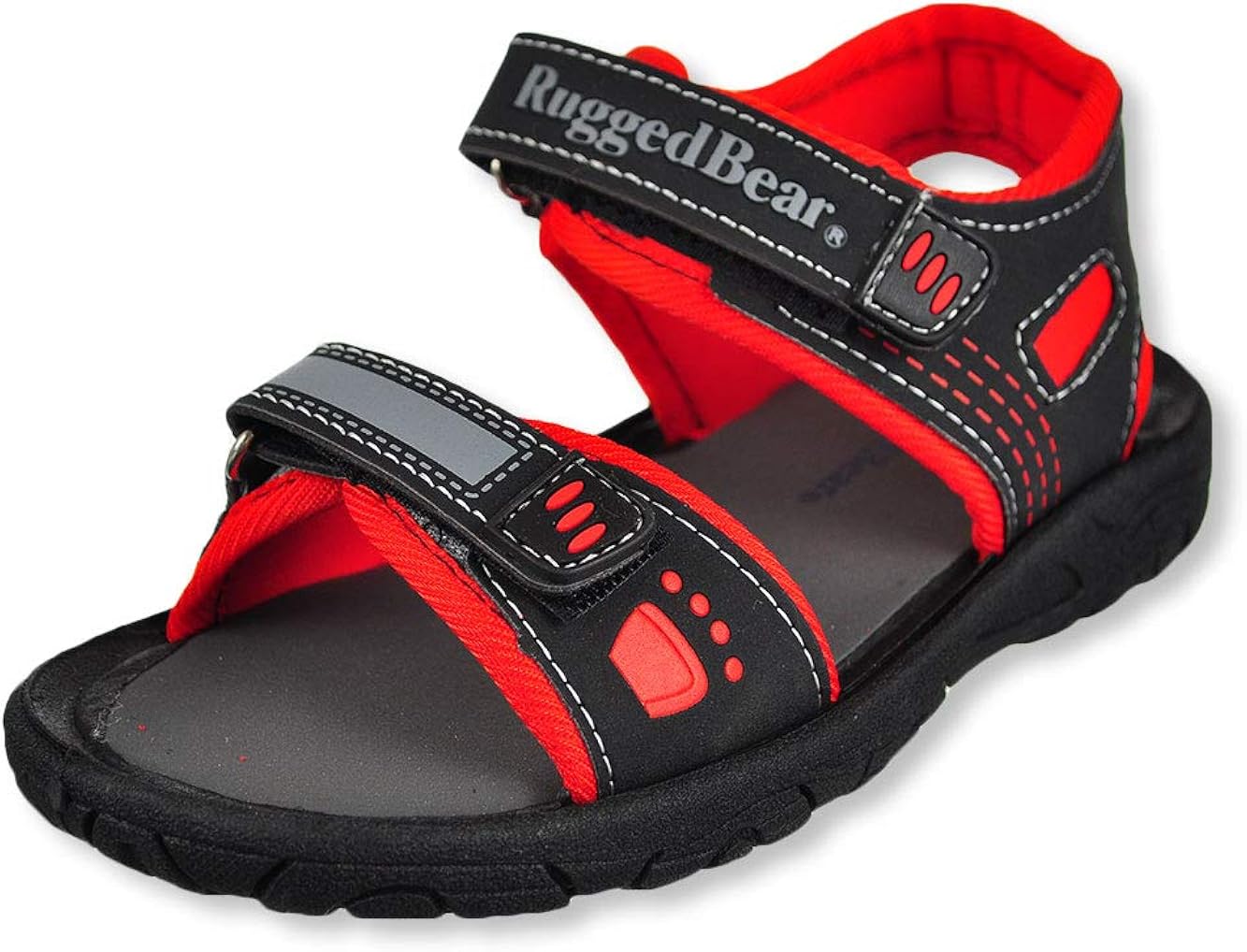 red double strap sandals