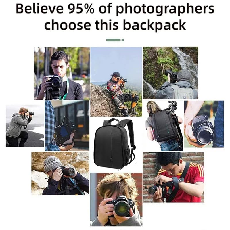 Bolsa para câmera, mochila para para fotógrafos, bolsa para à prova d'água，aplica-se a câmeras DSLR, flashes, tripés, laptops, lentes e acessórios