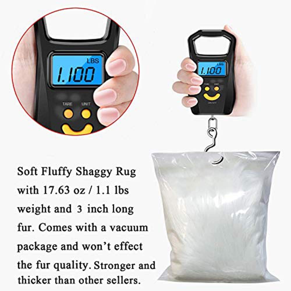 LOCHAS Deluxe Super Soft Fluffy Shaggy Home Decor Faux Sheepskin Rug for Bedroom Floor Sofa Chair, Chair Cover Seat Pad Couch Pad Area Carpet, 2ft x 3ft, Ivory White: Kitchen & Dining