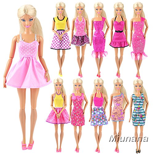 durable modeling Miunana 20 \u003d 10 Traje de Ropa Casual con Camiseta y Pantalones Hecho a mano Ropa Vestir Fiesta + 10 pares Zapatos Accesorios como Regalo para Muñeca Barbie 30cm Doll - shiftingoutcomes.com