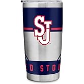 Rico Industries NCAA St. John's Red Storm Standard 20oz Stainless Steel Tumbler with Lid - Great For Coffee, Tea, Water or Cocktails