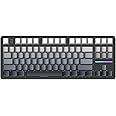 MANBASNAKE X Attack Shark X87 Wireless Mechanical Keyboard, Hot Swappable Gasket Custom Gaming Keyboard RGB Backlit Gaming Keyboard,Bluetooth/2.4GHz/USB-C with 4000mAh Battery(Black Gradient)