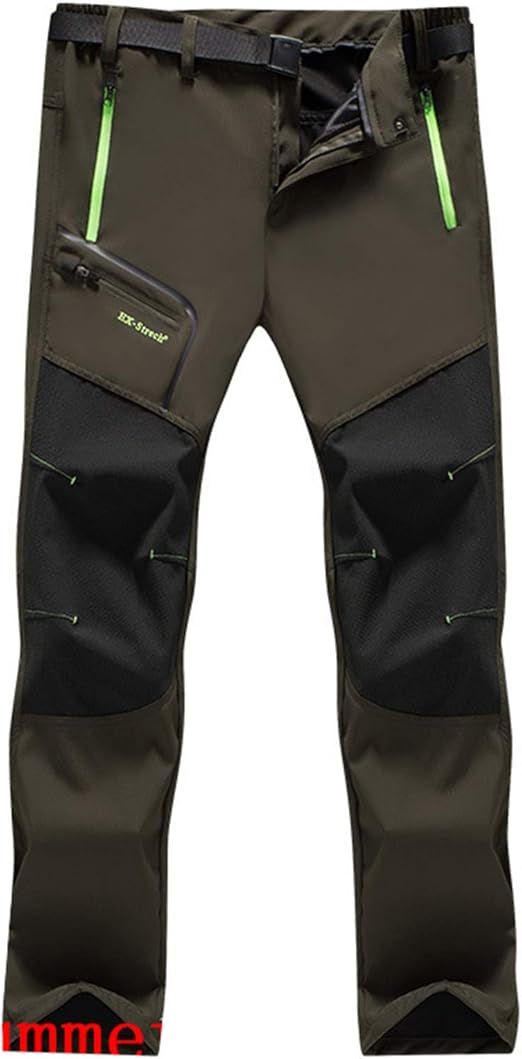 EQKWJ Tactical Waterproof Hiking Pants Men Breathable Stretch Softshell