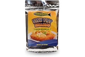 HAWKINS FAMOUS FISH & MORE DIVINE FOODSFOR YOUR BODY AND SOUL Hawkins Famous Fish Fry Seasoning Mix, Best for Breading and Coating Seafood or Vegetables for a Light, Crispy Texture 8oz