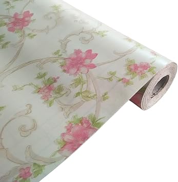 Amazon Com Pink Rose Self Adhesive Wallpaper Home Decor Roll Home Improvement