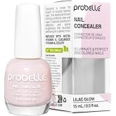 Probelle Illuminating Nail Concealer, Sheer Long Lasting Brightening Nail Polish for yellowing discolored nails, perfect finish for damaged nails with imperfections, Vegan, Gluten Free, Lilac Glow