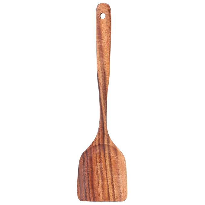 Buy Wooden Spatula, Hanging Hole Hand Polished Wooden Turner Cooking