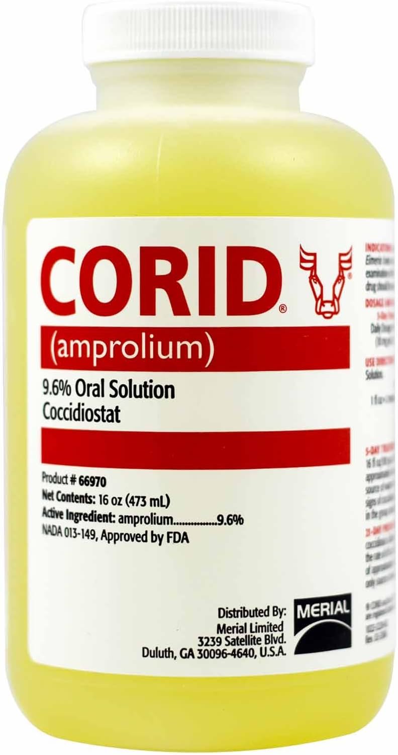 Merial 150197 Corid 9.6% Oral Solution for Calves Yellow, 16 oz