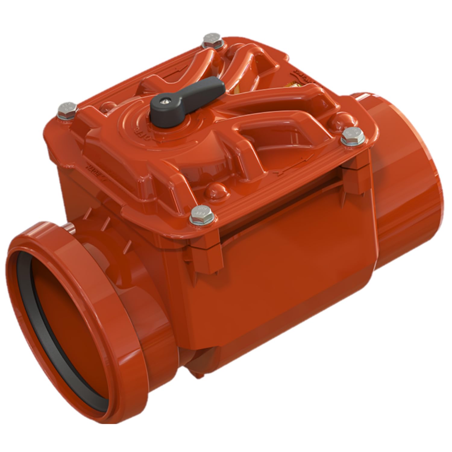 UZMAN Backflow Seal DN110 with Spirit Level and Lockable Stainless Steel Backflow Flap, Backflow Protection, Backstop Valve, DN100 Building Supplies