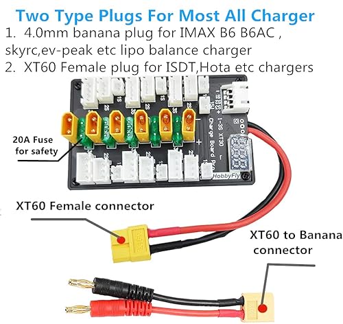 Upgraded XT30 Pro Parallel Charging Balance Board for 1S 2S 3S